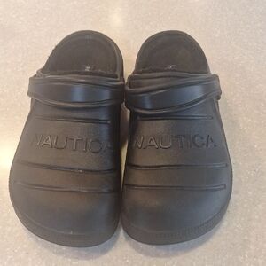 Nautica Kids Black Slide Clogs Kids Size 6 Women Size 8